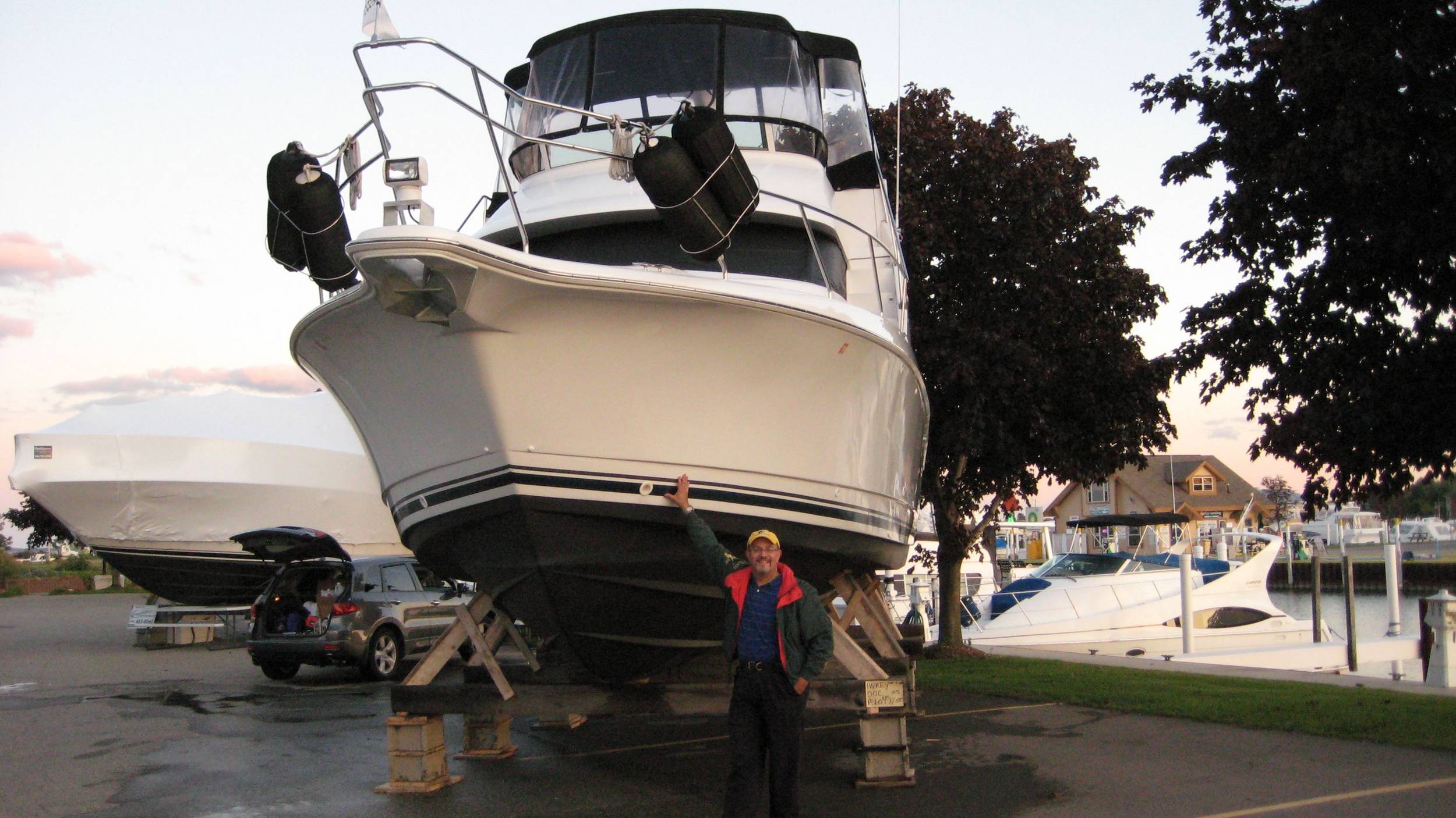 Coffee Mates III on shore and ready for winter